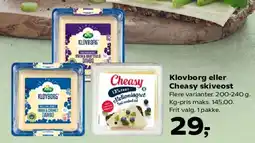 SuperBrugsen Klovborg eller Cheasy skivost tilbud