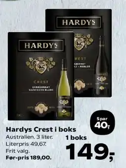 SuperBrugsen Hardys Crest i boks tilbud