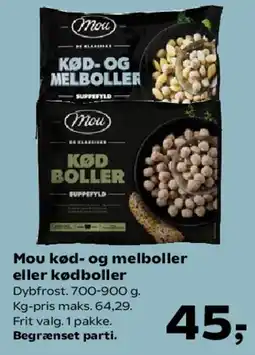 SuperBrugsen Mou kød- og melboller / kødboller tilbud