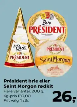 SuperBrugsen Président brie eller Saint Morgon rødkit tilbud