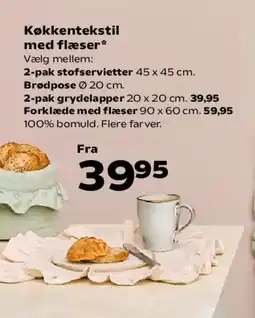 SuperBrugsen Køkkentekstil med flæser tilbud