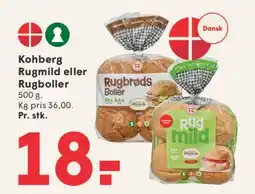 SPAR Kohberg Rugmild / Rugbrød / Rugboller tilbud