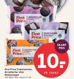 SPAR First Price Træstammer / Arrakboller / Kakaotoppe tilbud