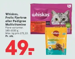 SPAR Whiskas, Frolic eller Pedigree Multivitamin tilbud