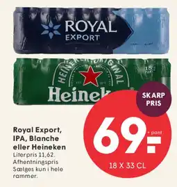 SPAR Royal Export / Heineken (18 x 33 cl) tilbud