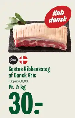 Min Købmand Gestus Ribbensteg af Dansk Gris tilbud