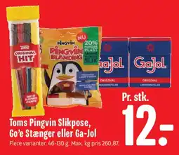 Min Købmand Toms Pingvin slikpose, Go'e eller Ga-Jol tilbud