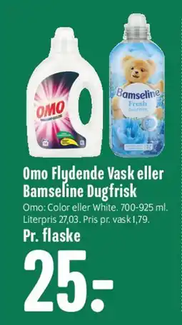 Min Købmand Omo Flydende Vask / Bamseline Duftfrisk tilbud
