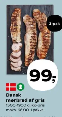Kvickly Dansk mørbrad af gris tilbud