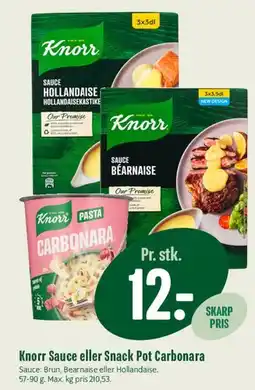 Min Købmand Knorr Sauce / Snack Pot Carbonara tilbud