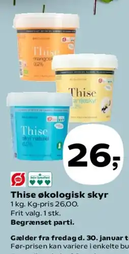 Kvickly Thise økologisk skyr tilbud