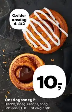 Kvickly Onsdagsnegl tilbud