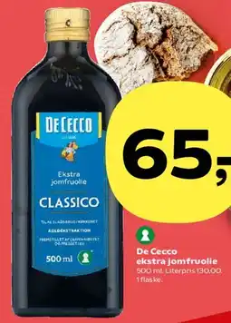 Kvickly De Cecco ekstra jomfruolie tilbud