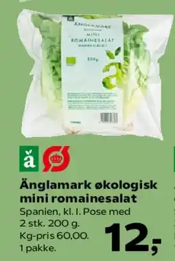 Kvickly Änglamark økologisk mini romainesalat tilbud