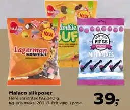 Kvickly Malaco slikposer tilbud