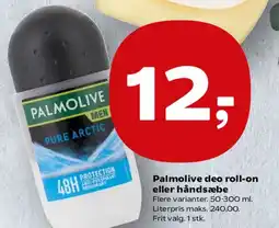 Kvickly Palmolive deo roll-on eller håndsæbe tilbud