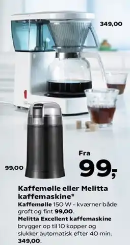 Kvickly Kaffemølle eller Melitta kaffemaskine tilbud