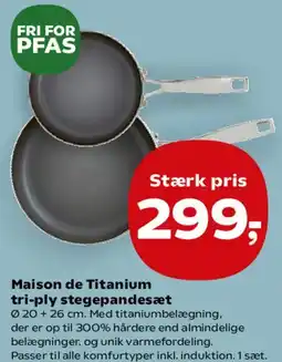 Kvickly Maison de Titanium tri-ply stegepandesæt tilbud