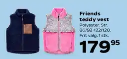 Kvickly Friends teddy vest tilbud