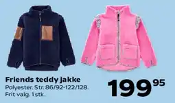 Kvickly Friends teddy jakke tilbud