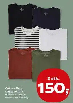 Kvickly Cottonfield basis t-shirt (2 stk.) tilbud