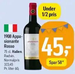 Føtex 1908 Appassionante Rosso tilbud