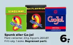 Kvickly Spunk eller Ga-jol tilbud