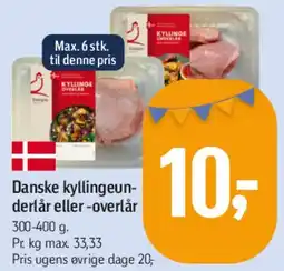 Føtex Danske kyllingeunderlår / -overlår tilbud