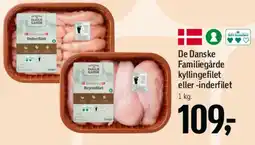 Føtex De Danske Familiegårde kyllingefilet / inderfilet tilbud