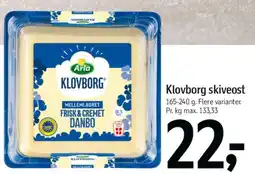 Føtex Klovborg skiveost (bakke) tilbud