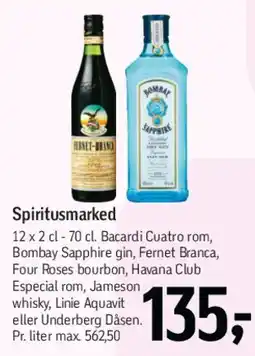 Føtex Spiritusmarked (mix af mindre flasker og 70 cl) tilbud