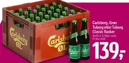 Føtex Carlsberg, Grøn Tuborg eller Tuborg Classic flasker tilbud