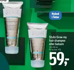Føtex Stuhr Grow my hair shampoo eller balsam tilbud