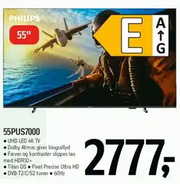 Føtex Philips 55 UHD LED Smart TV (55PUS7000) tilbud