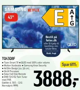 Føtex Samsung 43 QLED Smart TV (TQ43Q8F) tilbud