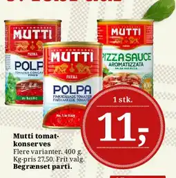 Dagli'Brugsen Mutti tomatkonserves tilbud