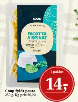Dagli'Brugsen Coop fyldt pasta (Ricotta & Spinat) tilbud