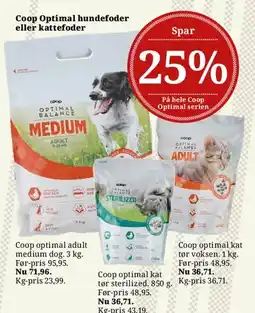Dagli'Brugsen Coop Optimal hundefoder eller kattefoder tilbud