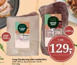 Dagli'Brugsen Coop flæskesteg eller nakkefilet tilbud