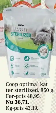 Dagli'Brugsen Coop Optimal kat tør voksen 1 kg tilbud