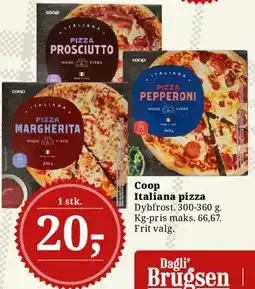 Dagli'Brugsen Coop Italiana pizza tilbud