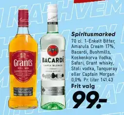 Bilka Spiritusmarked (udvalgte spiritus) tilbud
