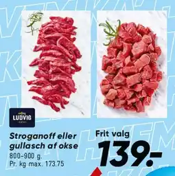 Bilka Stroganoff eller gulasch af okse tilbud