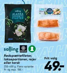 Bilka Salling - fiskefileter / lakseportioner tilbud