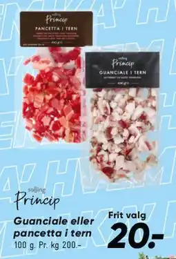 Bilka Princip Guanciale eller Pancetta i tern tilbud