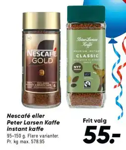 Bilka Nescafé eller Peter Larsen instant kaffe tilbud
