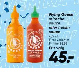Bilka Flying Goose sriracha eller hoisin sauce tilbud