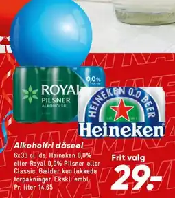Bilka Udvalg af øl & drikke (f.eks. Heineken / Royal) tilbud