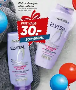 Bilka Elvital shampoo eller balsam (Hyaluron Plump) tilbud