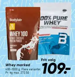 Bilka Whey 100 (proteinpulver) tilbud